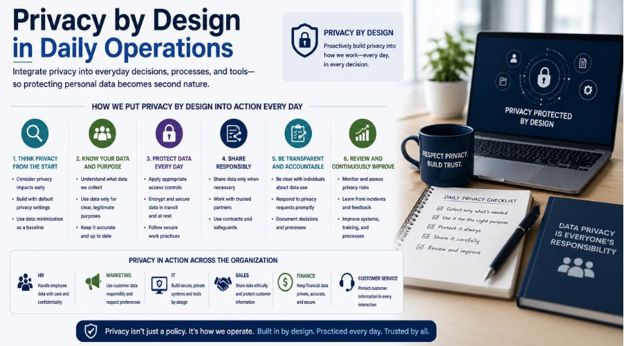 Privacy by design in daily operations