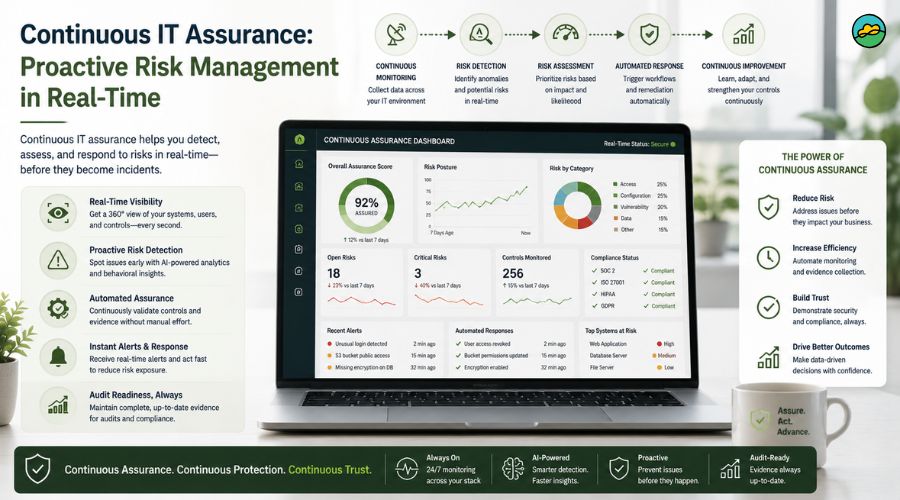 Continuous IT assurance proactive risk management in real-time