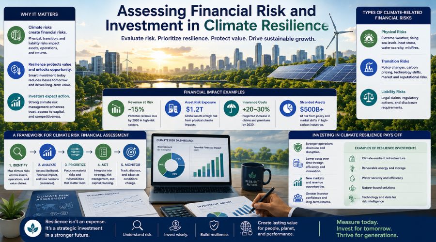 Assessing financial risk and investment in climate resilience