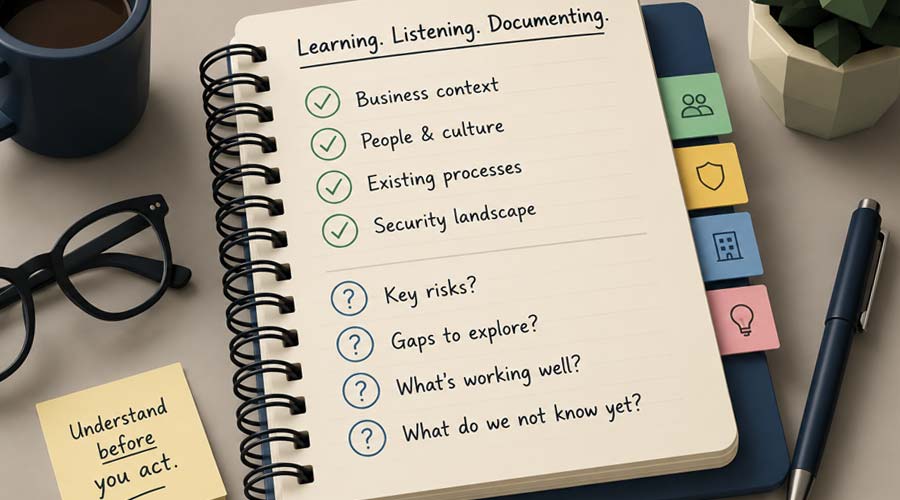 First 90 days as a CISO
